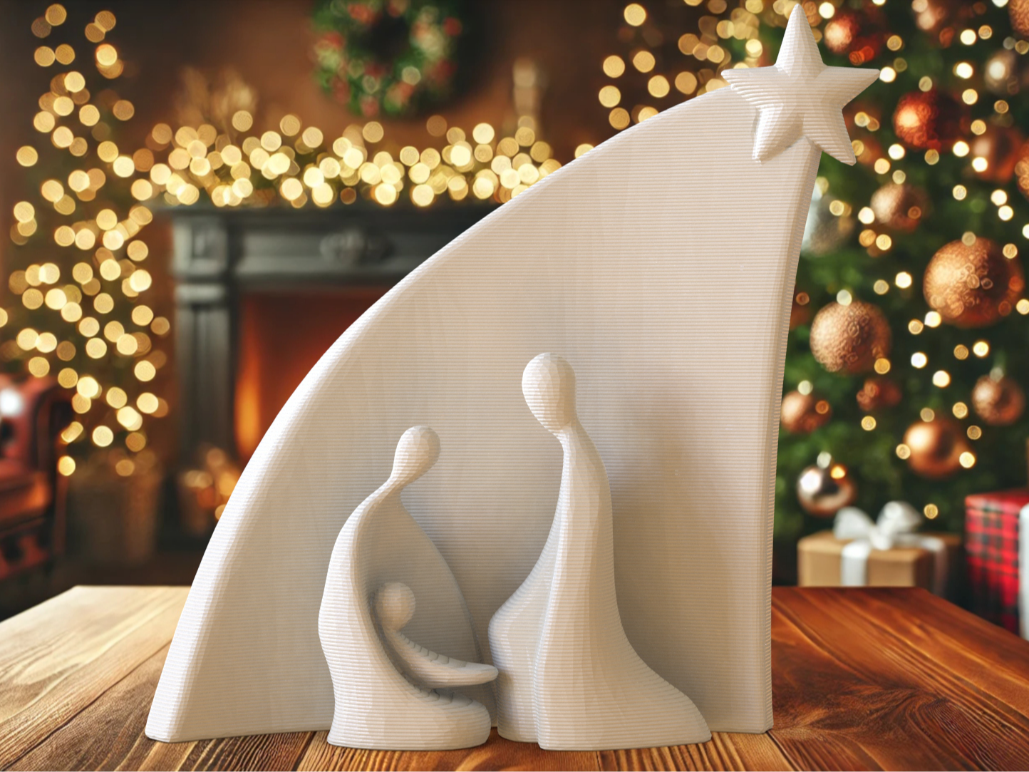 Minimalist Modern Nativity Scene for Christmas