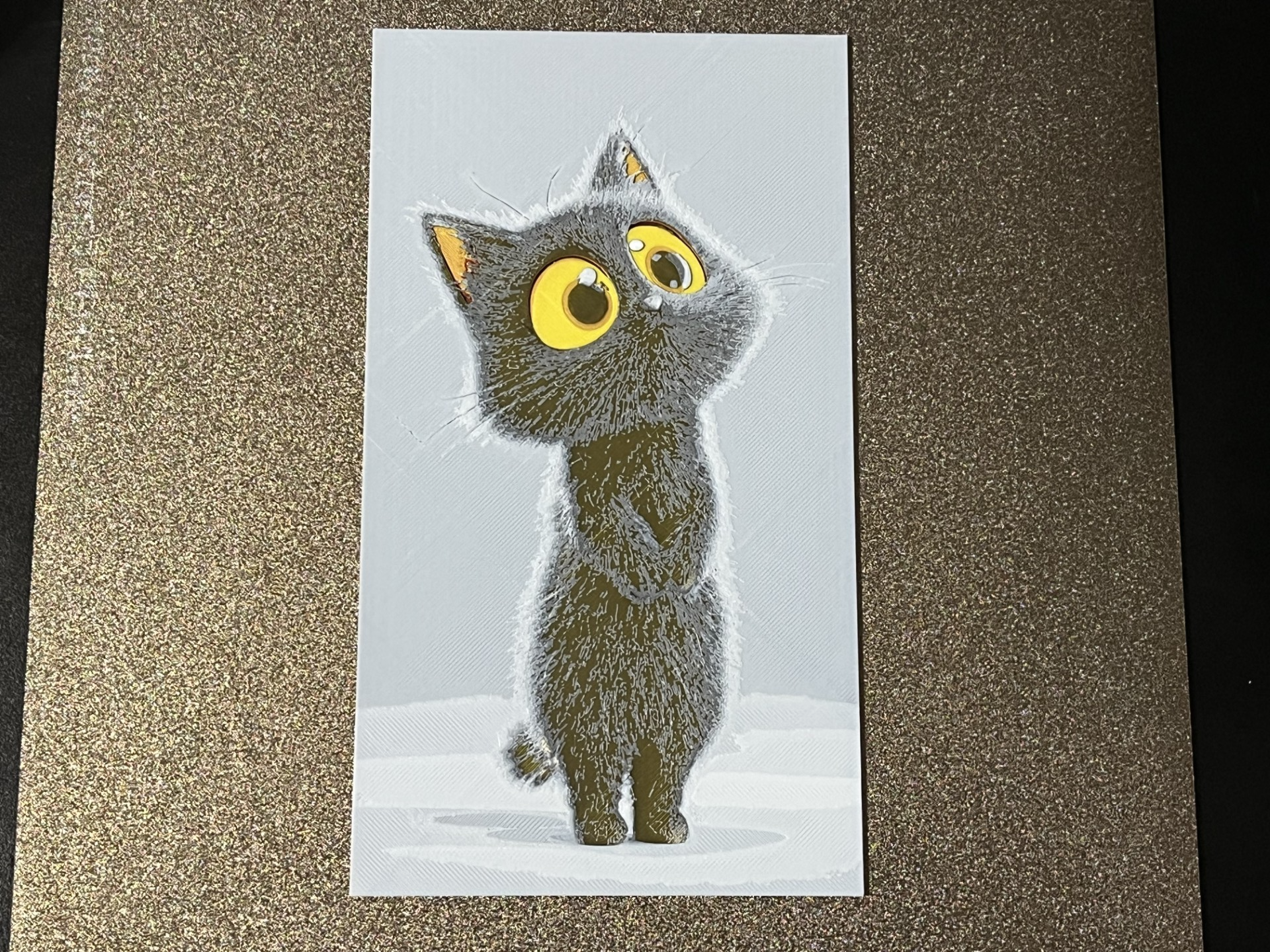 Cat Chilly in the Snow Hueforge