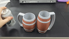 Wine barrel cup, can holder