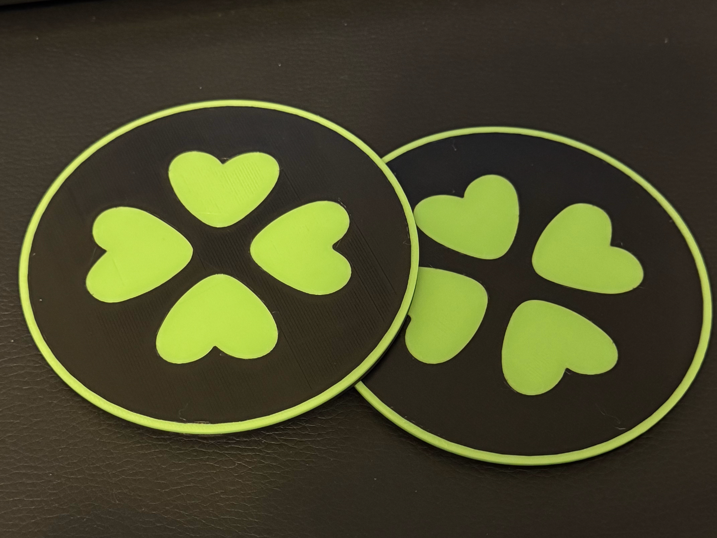 Four Leaf Heart Clover Coaster