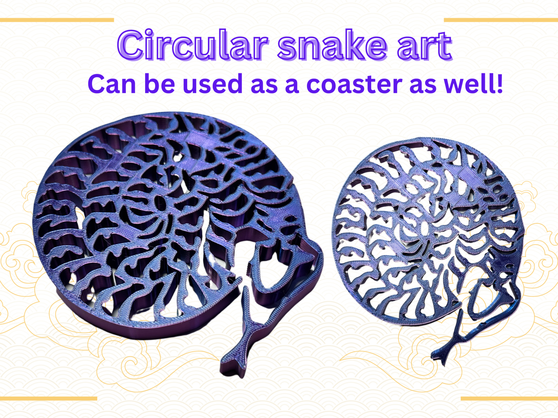 Circular snake art