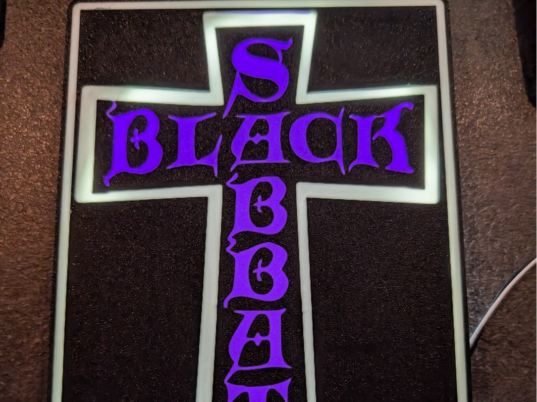 Black Sabbath Cross Lightbox
