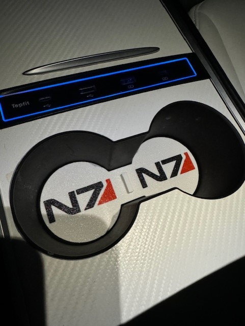 Mass Effect N7 Tesla Model 3 Cupholder Insert