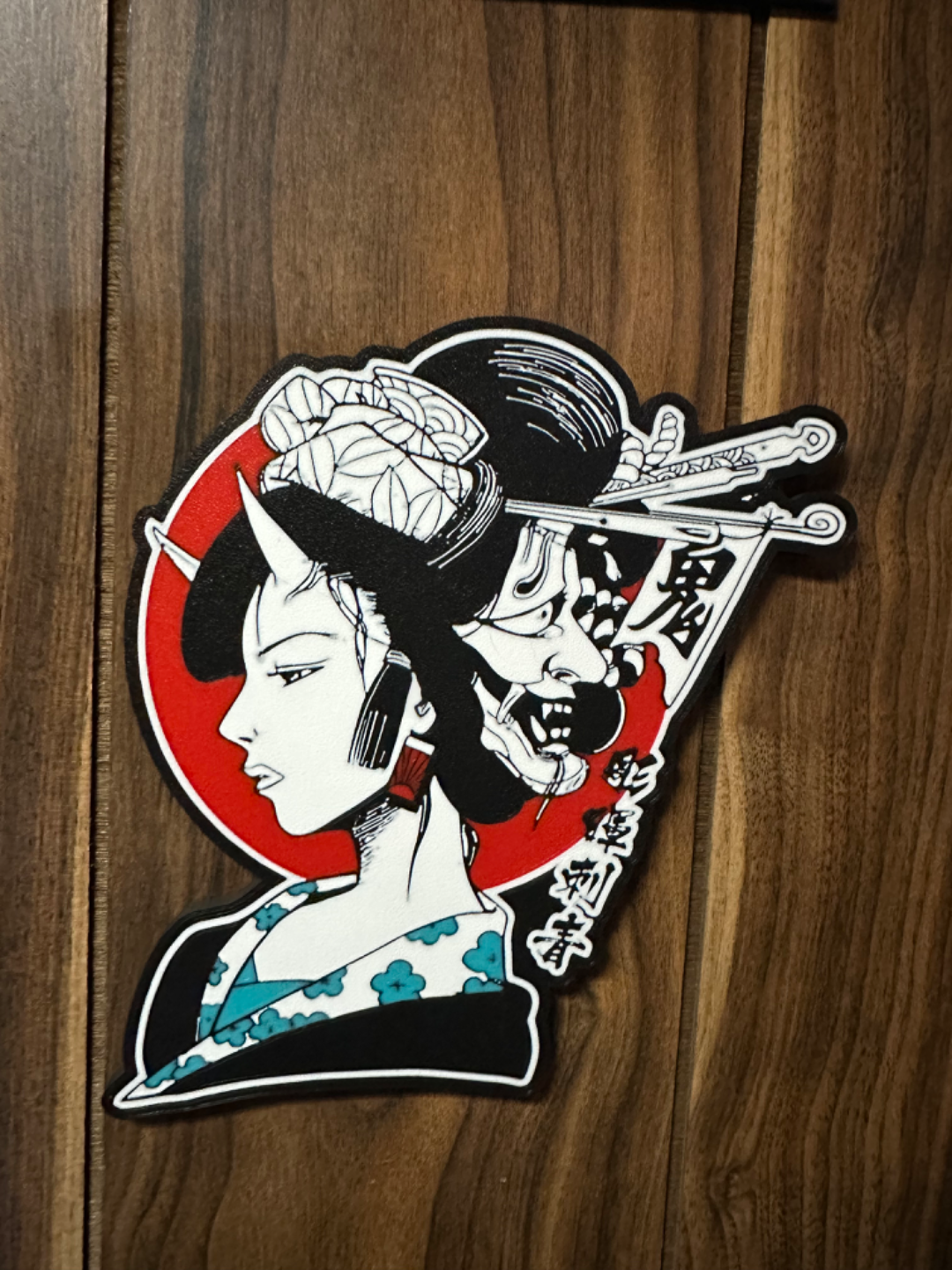 geisha and hannya mask lightbox