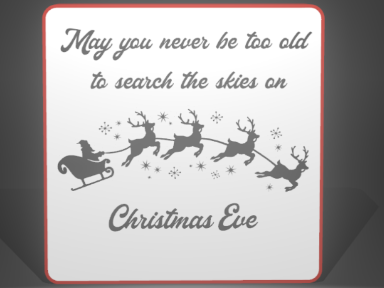 Search the skies on Christmas Eve
