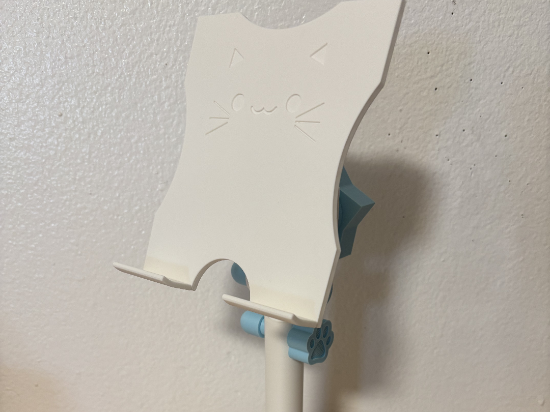 Phone Stand Adjustable Tilt & Height Kitty Theme