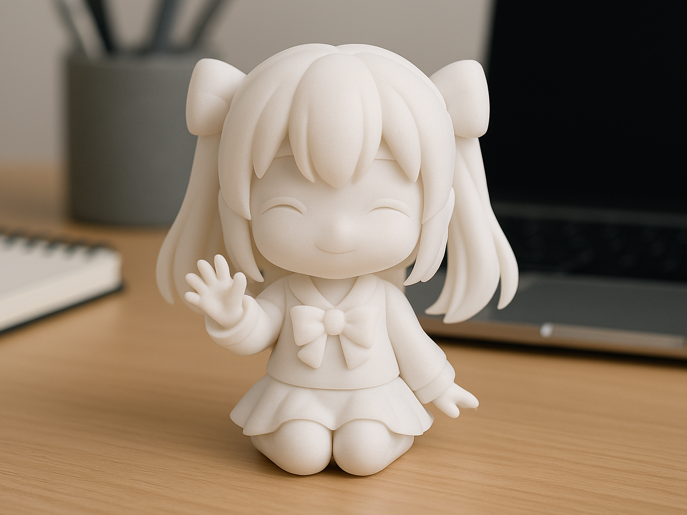 Chibi Anime Girl Figurine