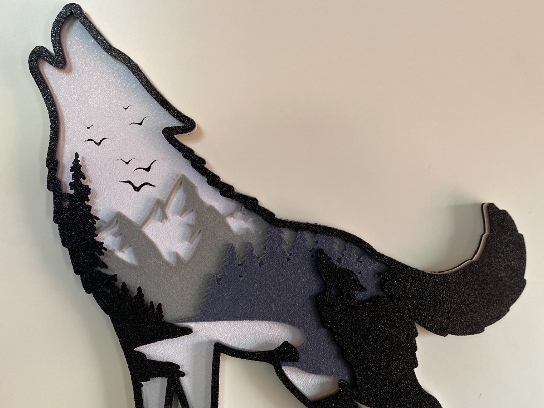 Der Wolf Wandbild