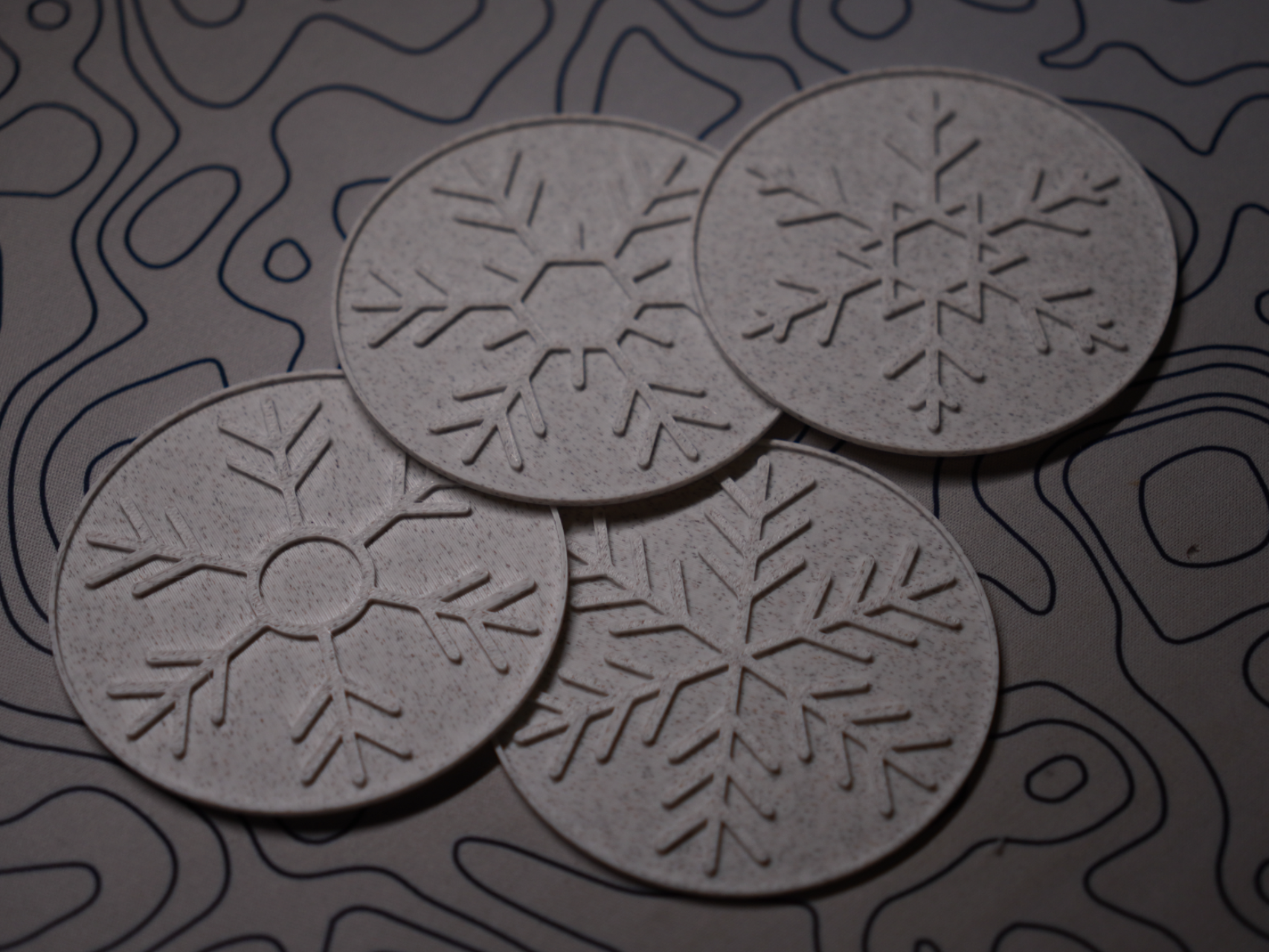 Christmas Snow Flakes Coasters Set - 10 Designs!