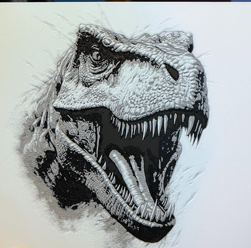 T-Rex hueforge 200x200 (3 colors)