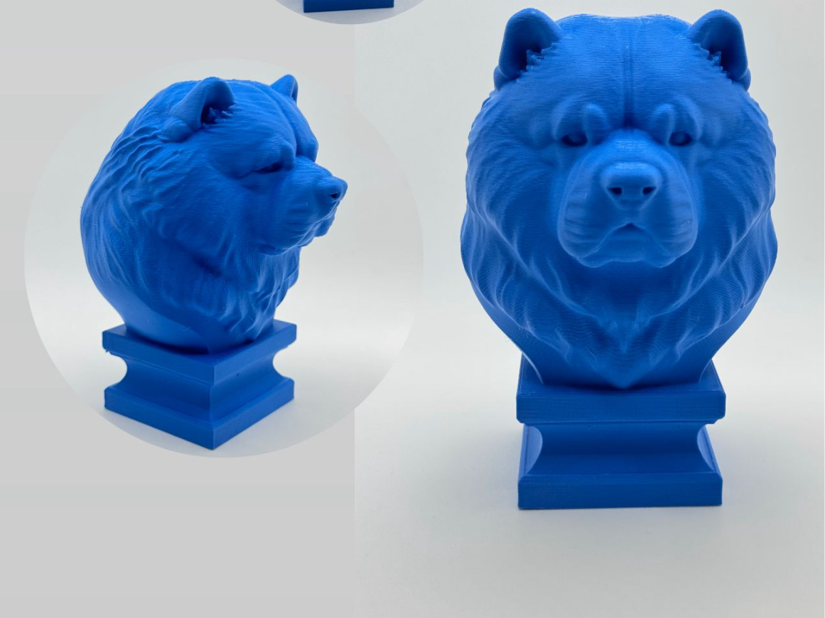 Chow Chow Dog Bust + Stand
