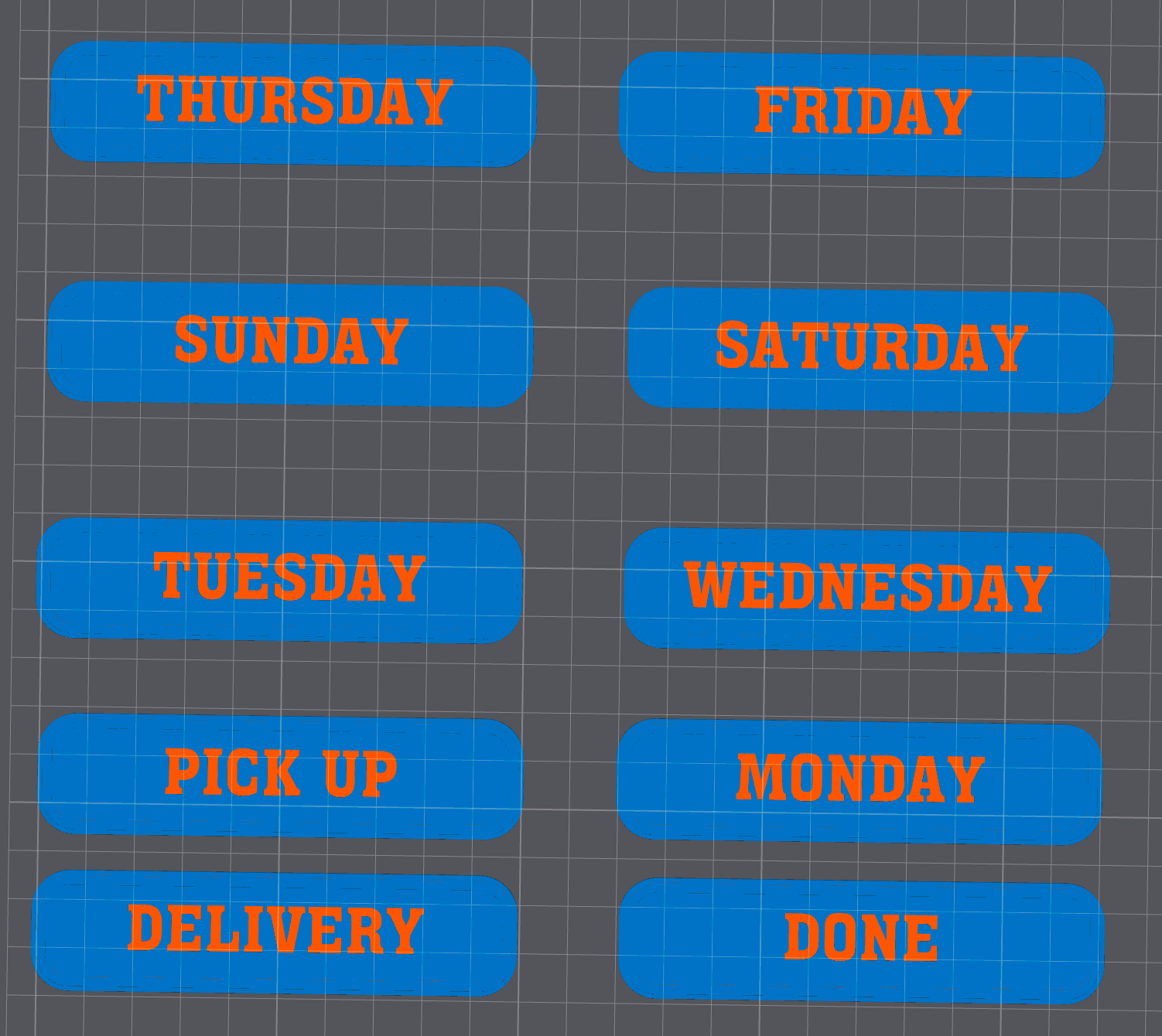 Day of week sighn and couple more