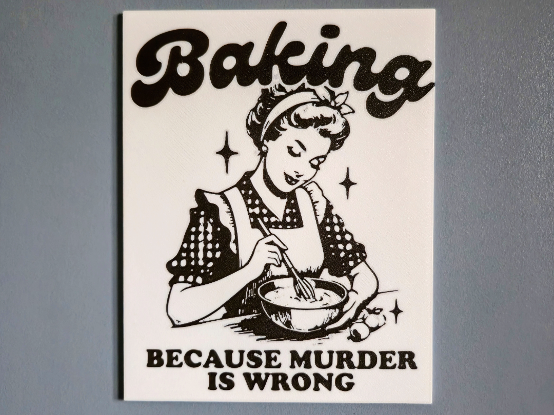 Funny murder quote - Vintage style