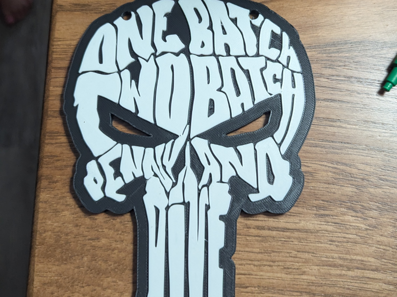 Punisher "One Batch, Two Batch" wall art