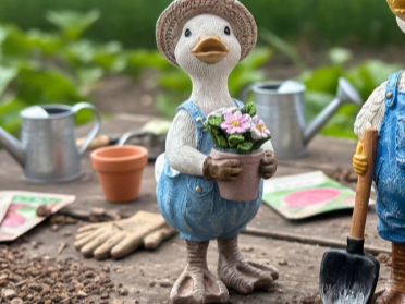 Miniatura Anatra Giardiniere - Idea regalo