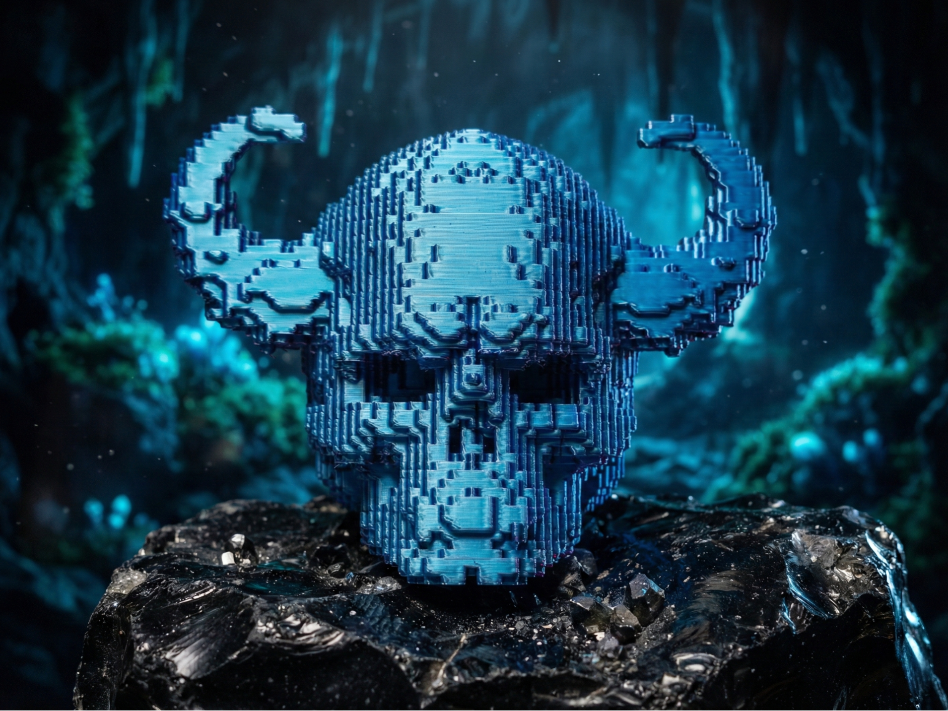 8bit Horned Skull