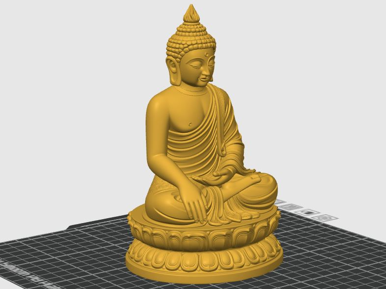 Majestic Dhyana Buddha Statue (3D Print Model)