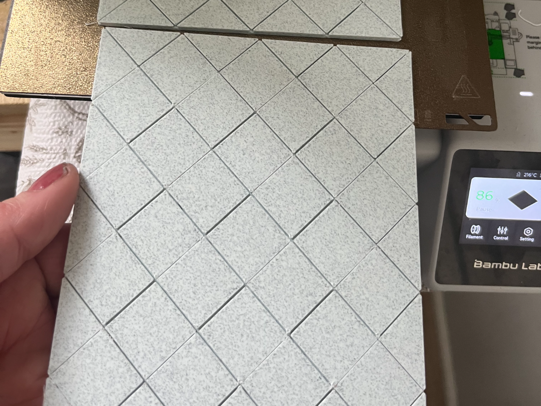 Dollhouse square tile floor panels