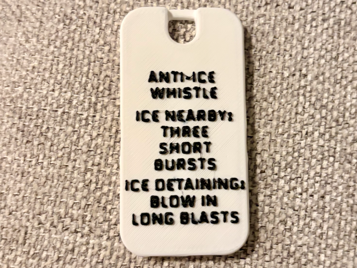 Anti-ICE warning whistle - Immigration protest