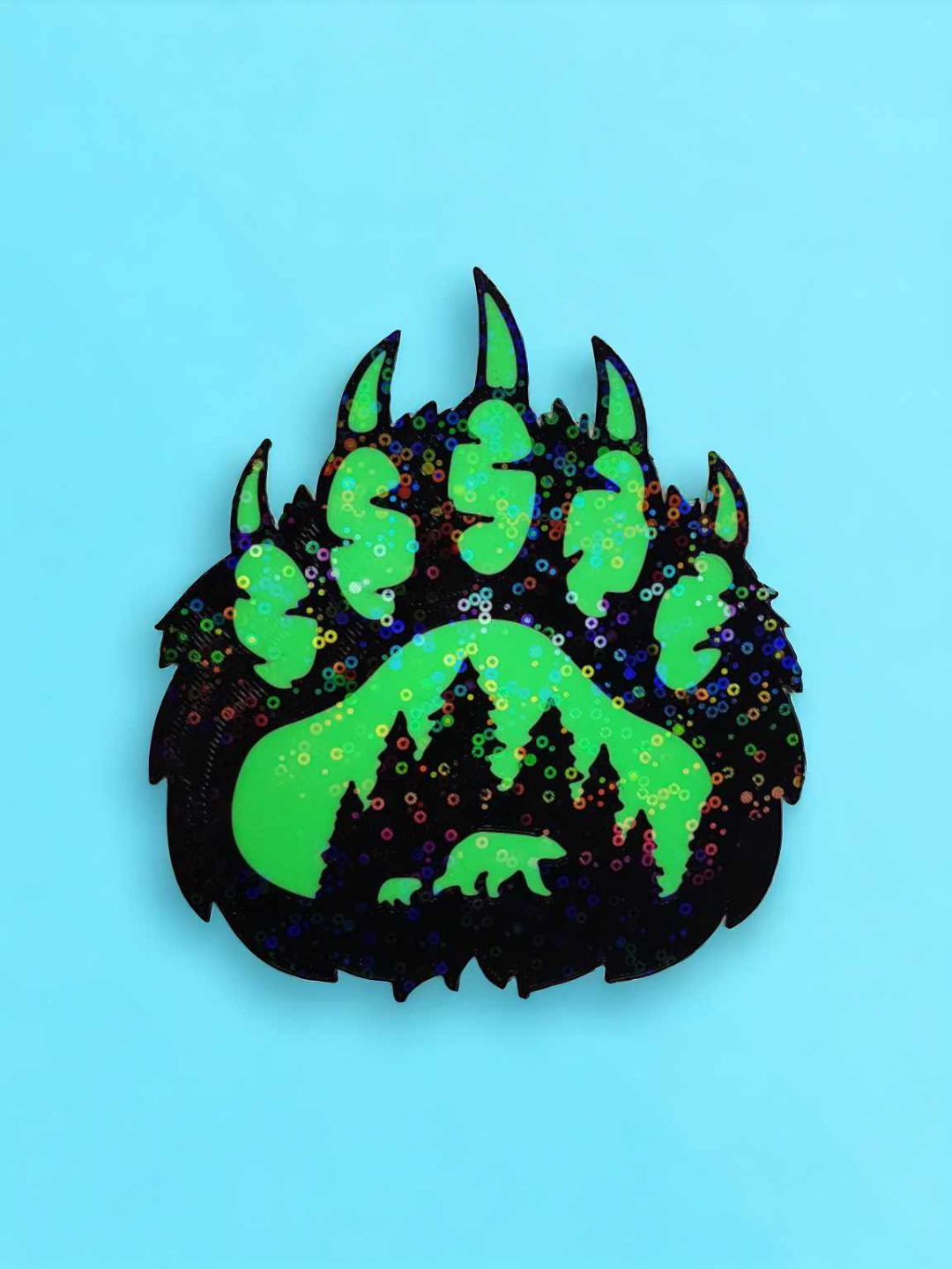 Bear Mama & Baby in Paw wall art