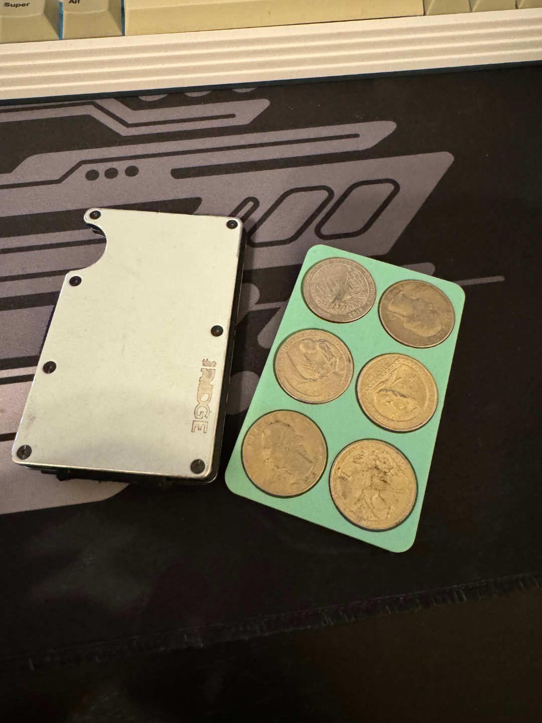 Ridge Wallet Coin Holder for 2 EURO Coins