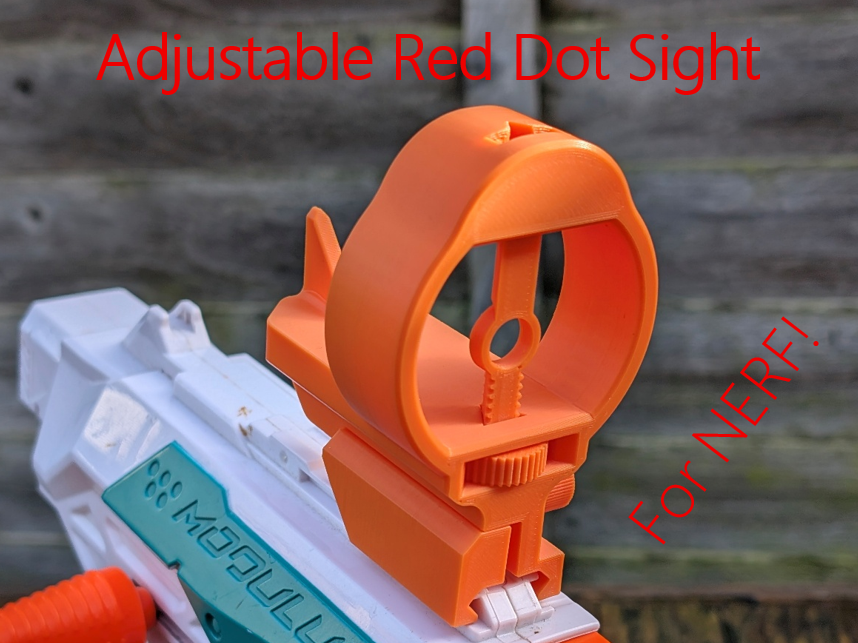 NERF Red Dot styled Sight V1.0 - Adjustable Sight.
