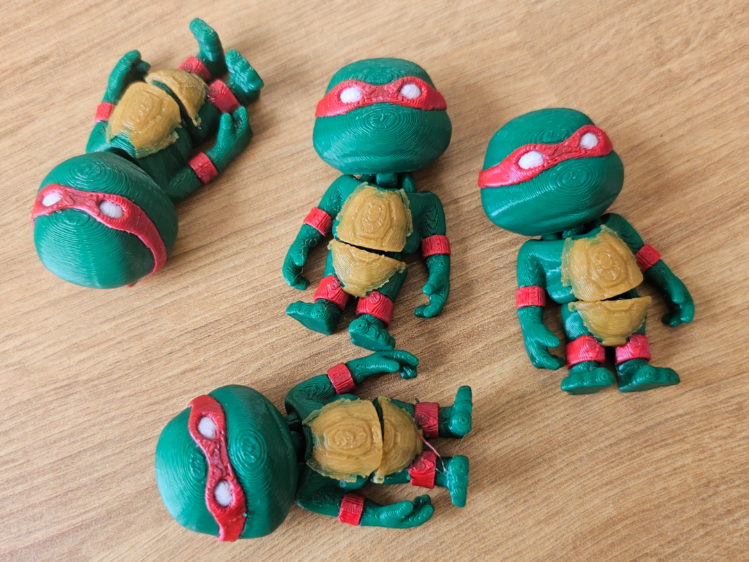 tmnt micro hero articulating raph don leo mikey