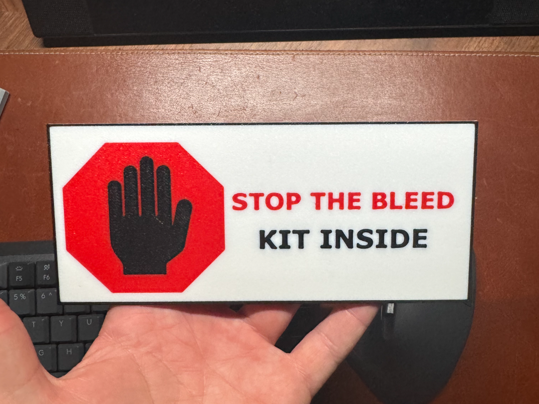 "Stop the bleed" Signage