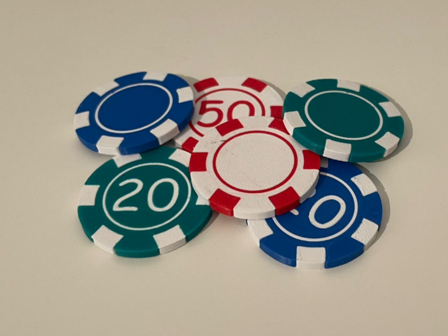 Simple Comic Sans Pokerchips - Dual Color