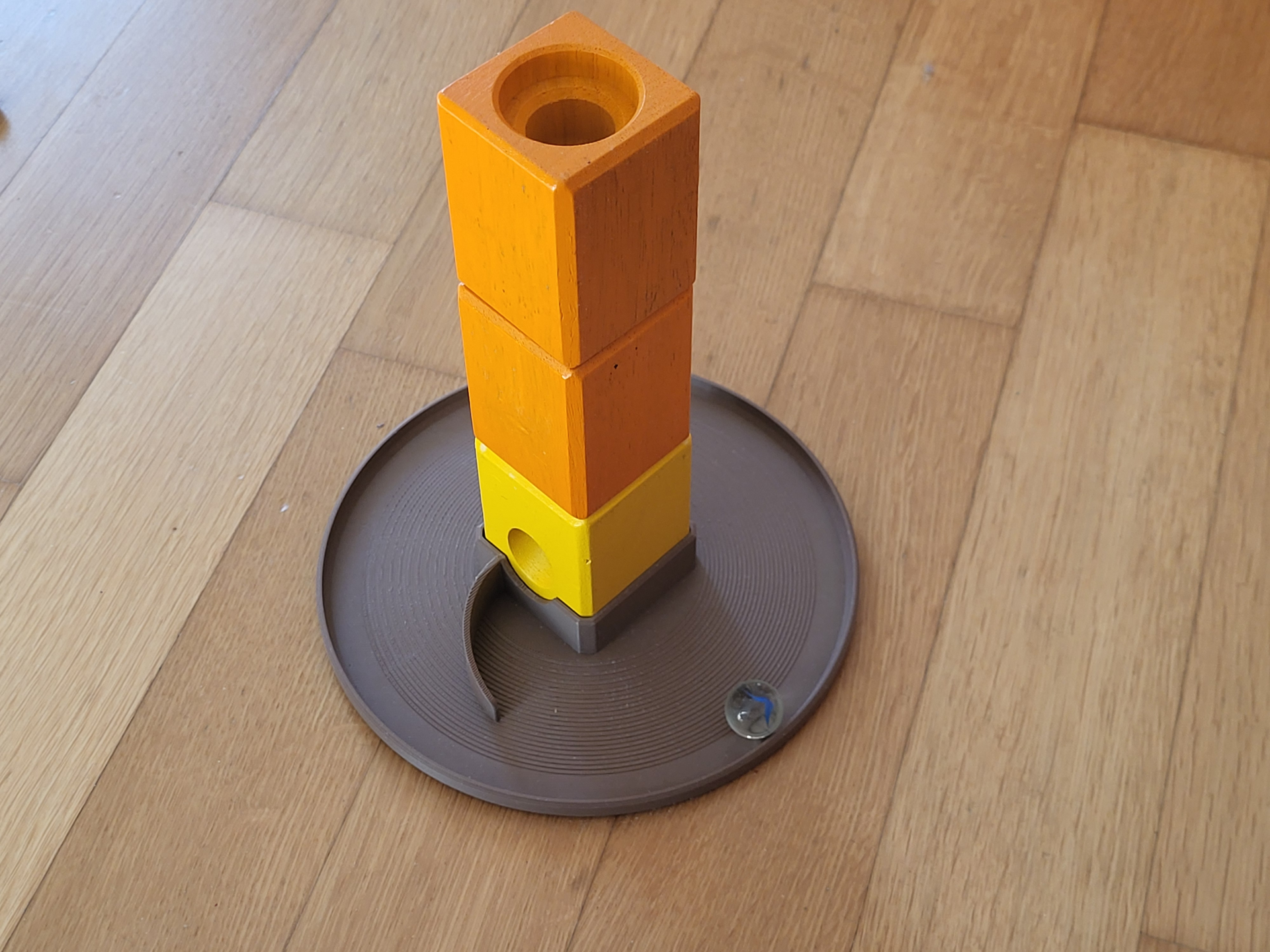 Quadrilla marble catcher base and connectors