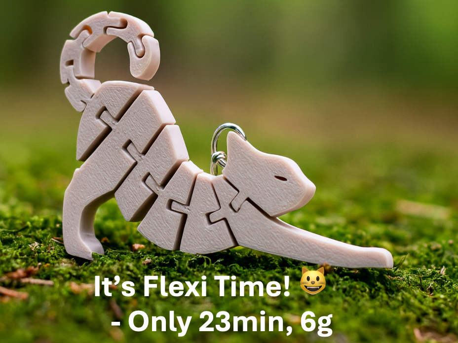 Flexi Stretching Cat - Keychain