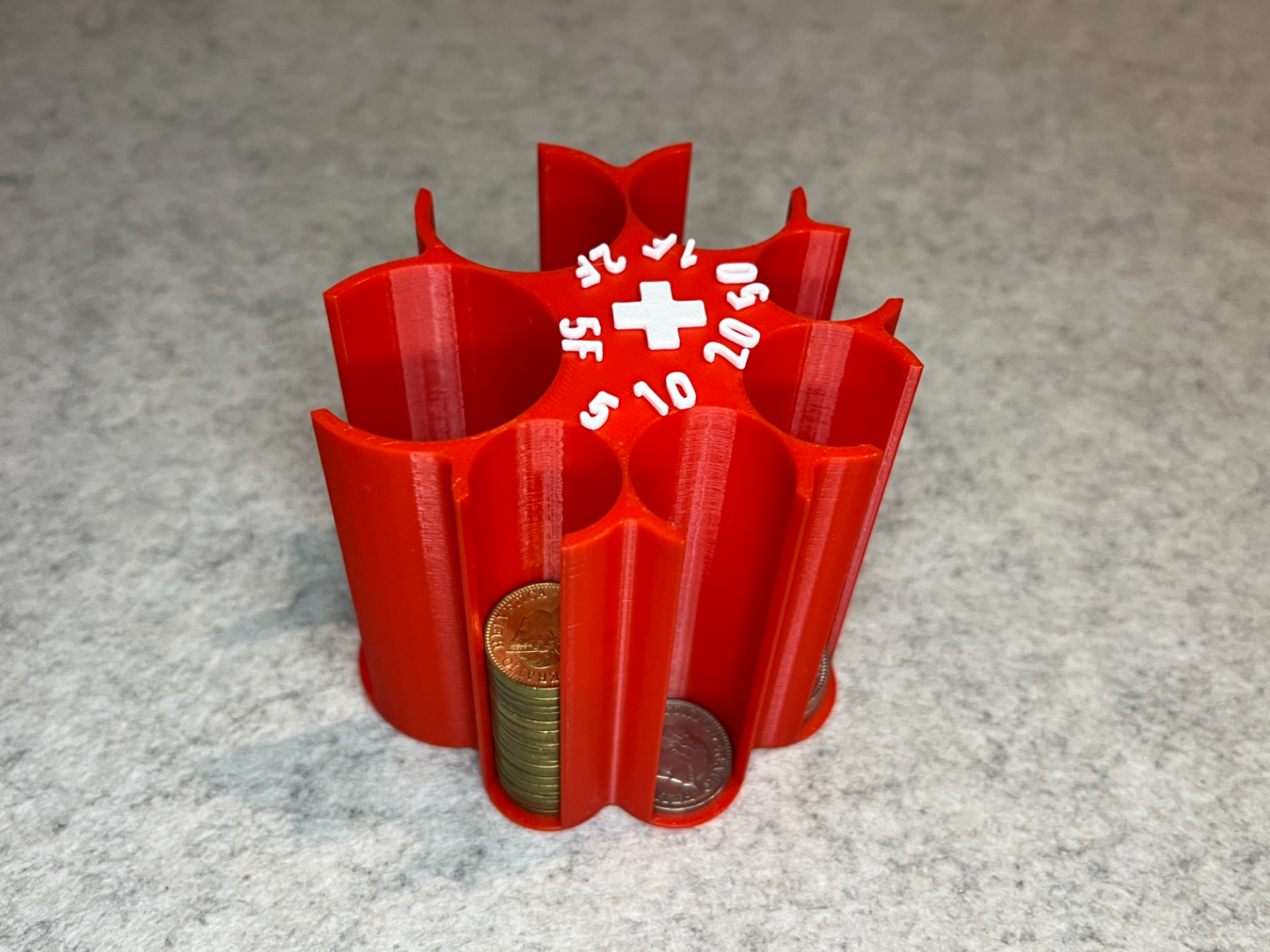 Swiss franc coin sorter