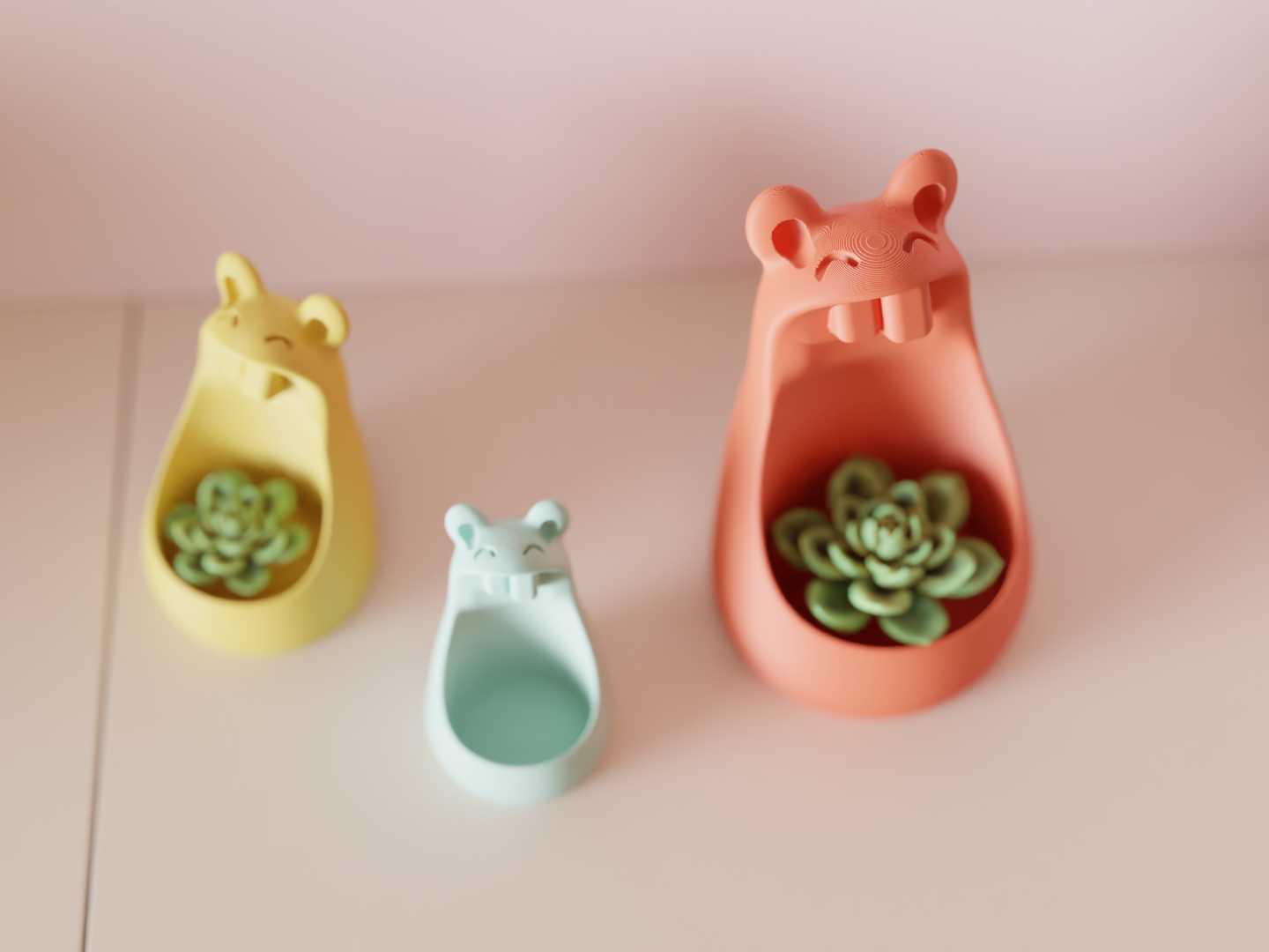 succulent Plant Pot. Cute  Kawaii Mouse Planter