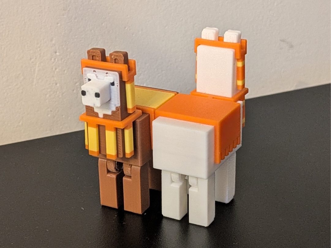 Minecraft llama - articulated, customizable
