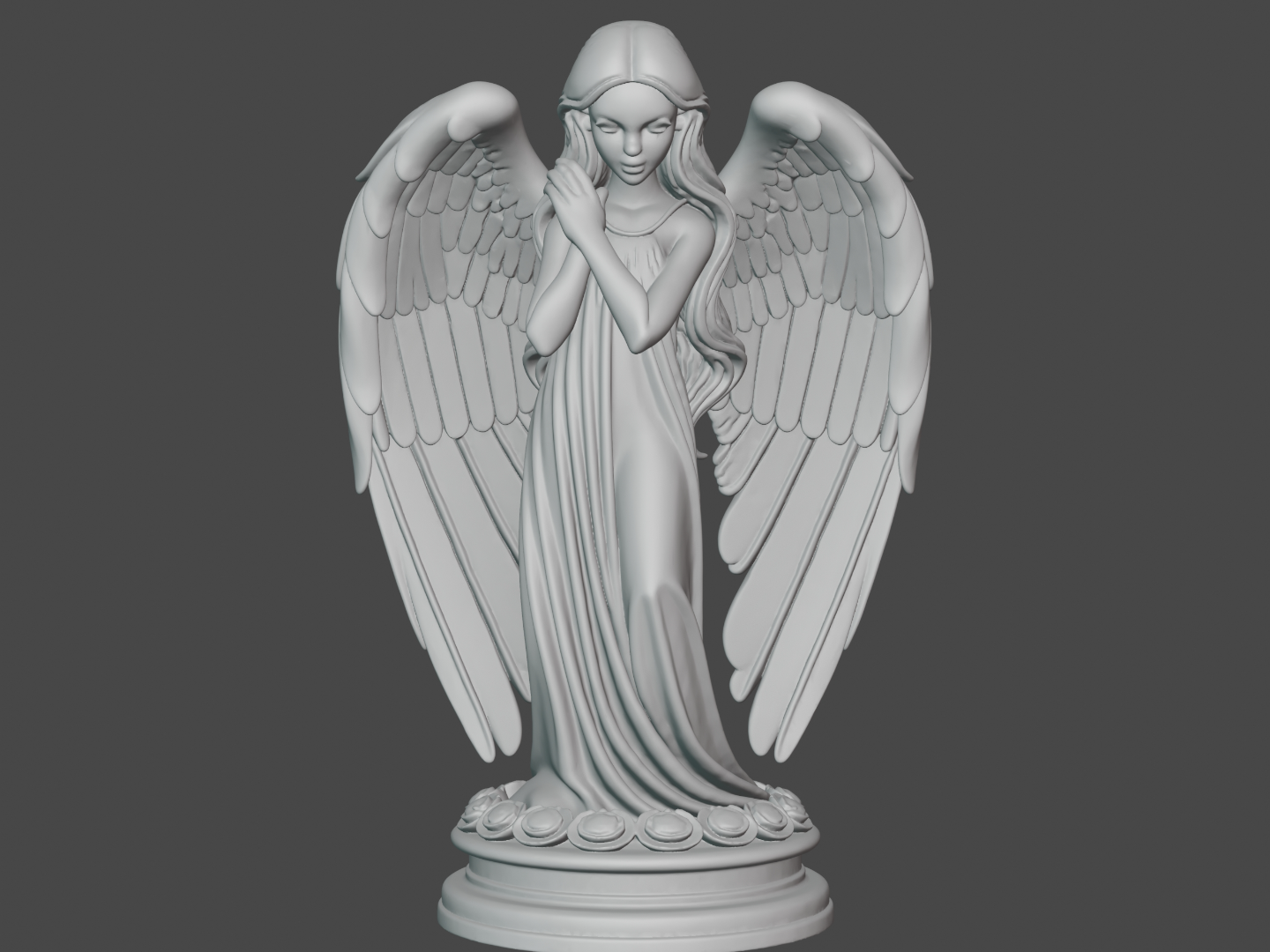Angel or Fairy Figure Elegant  Printable Sculpture