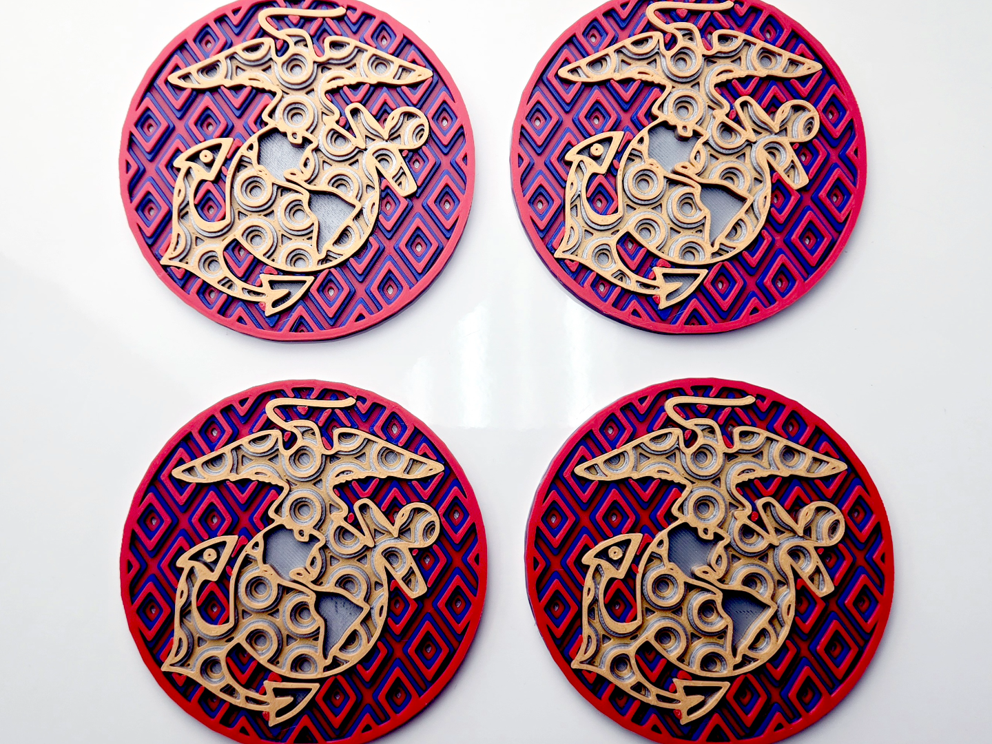 US Marines Mosaic Coaster