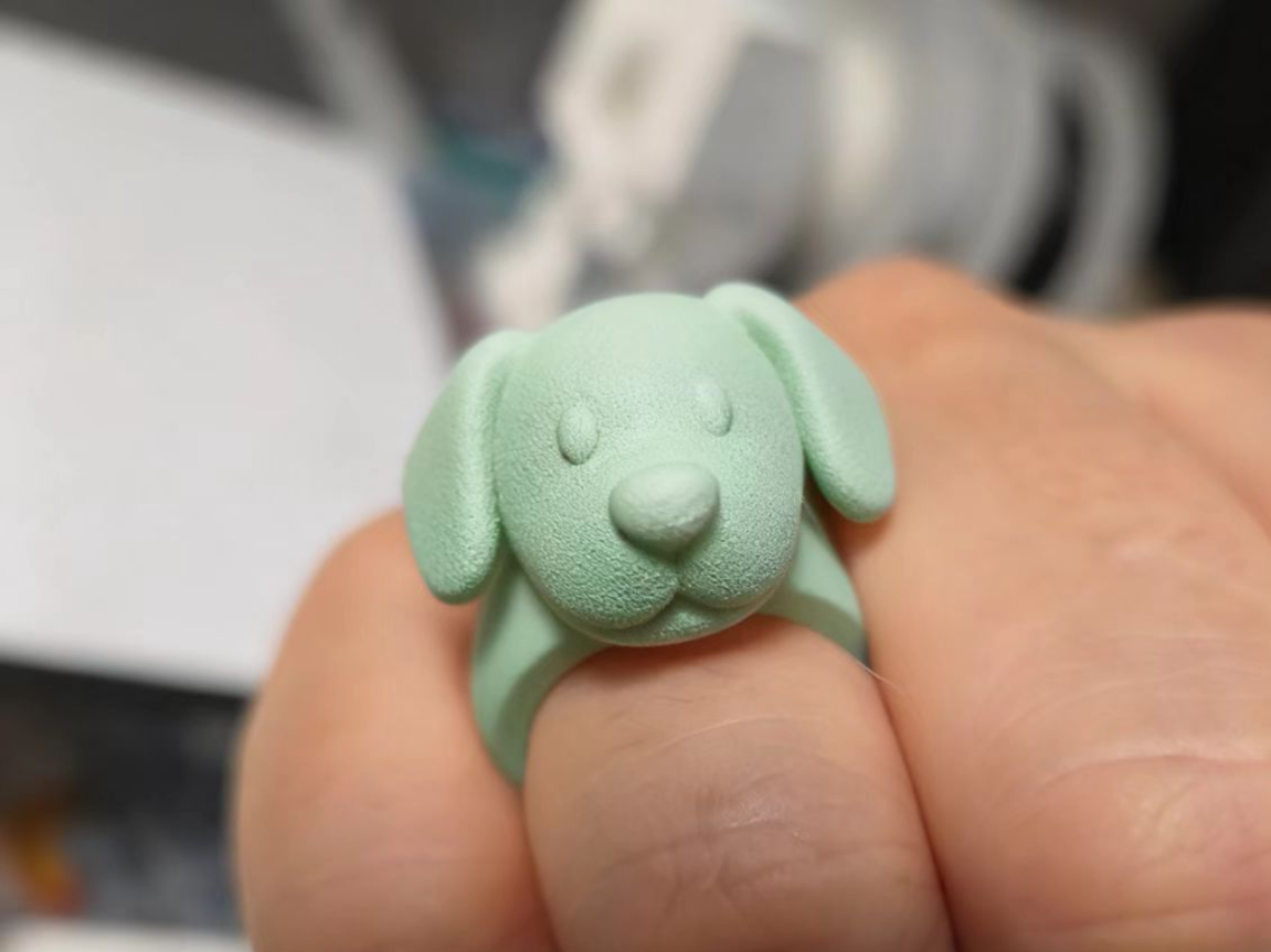 Cartoon Dog Ring (Fleece-Textured Surface)