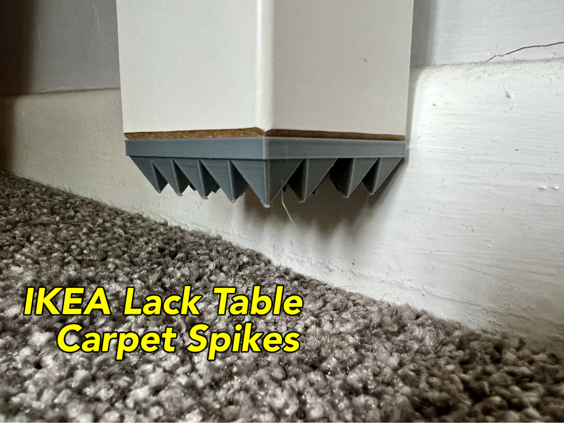 IKEA Lack Table Carpet Spikes