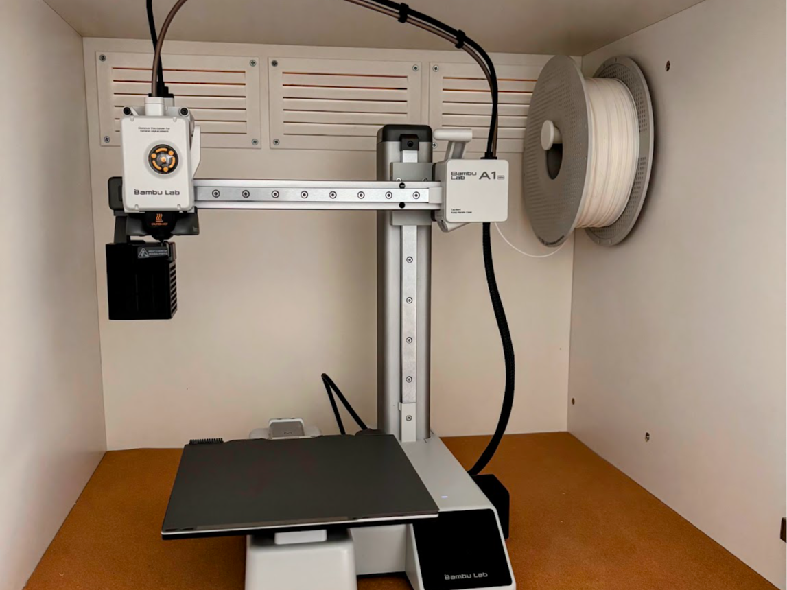 Compact wall mounted spool holder