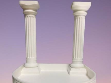 Greek Column-Inspired Coaster Tray