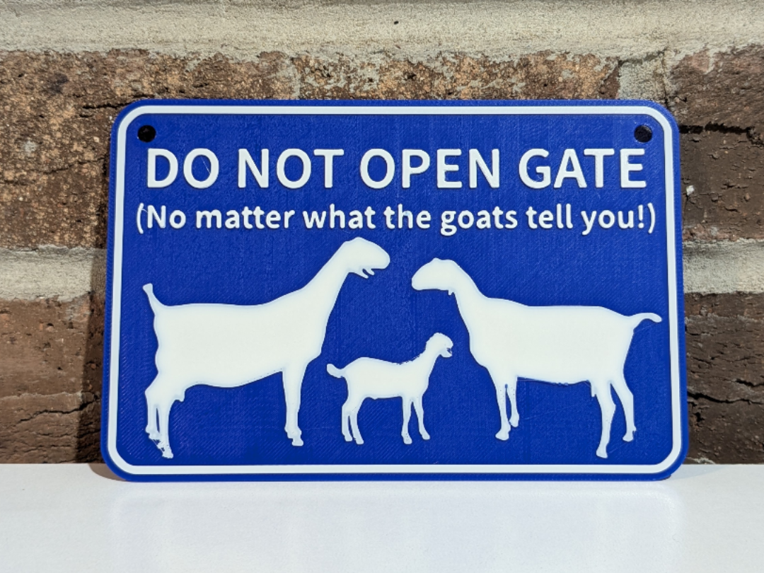 Nubian Goat Gate Sign