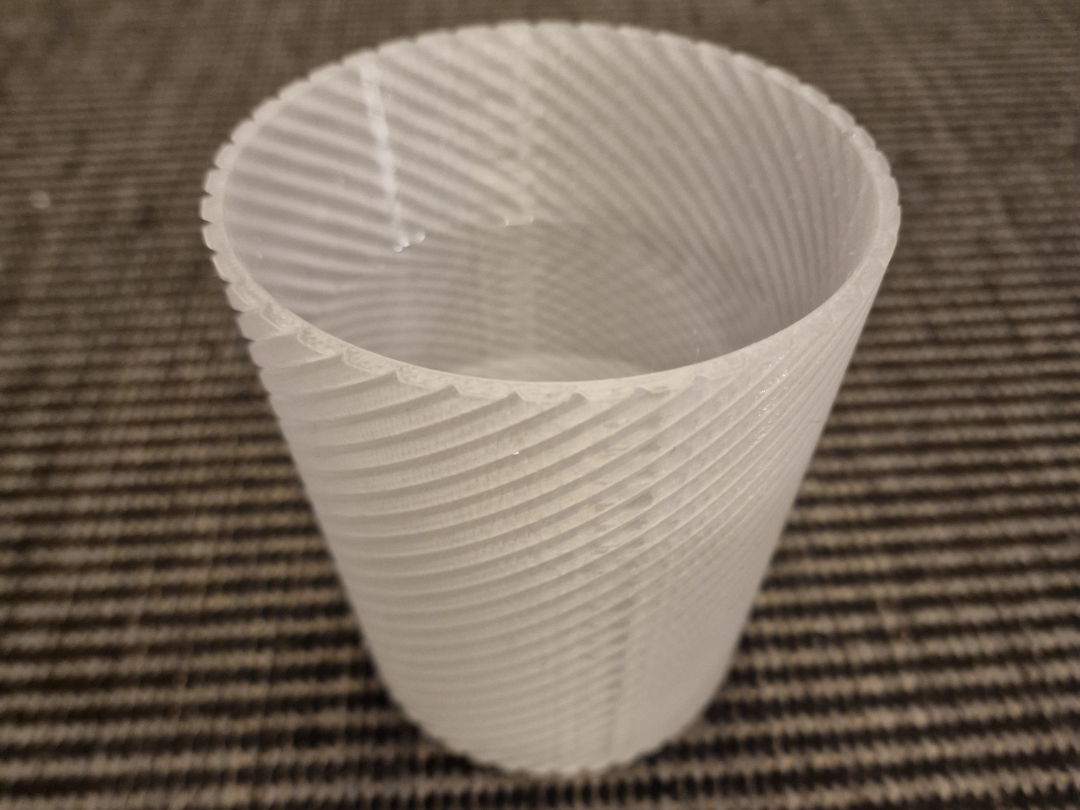 Spiral Textured Vase or Cup  (Watertight Design)