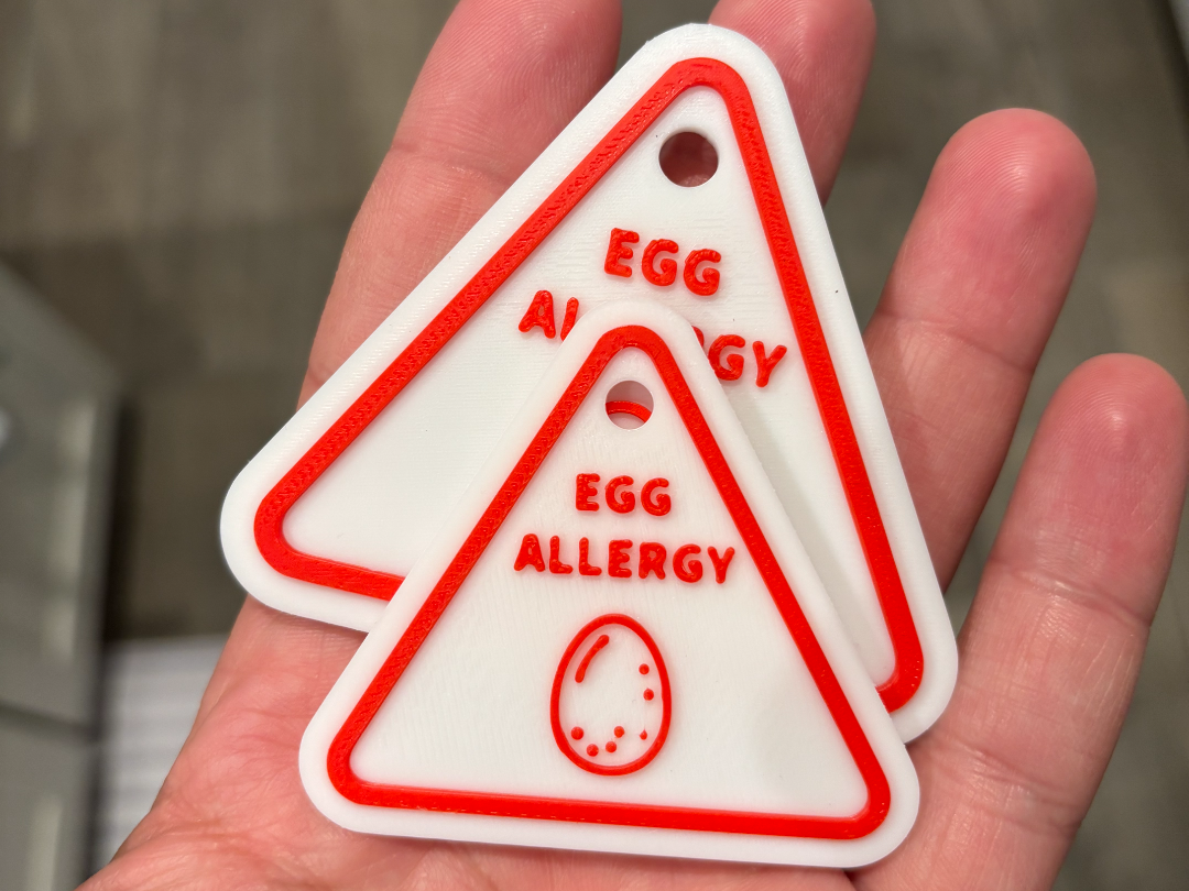 Egg Allergy School Sign