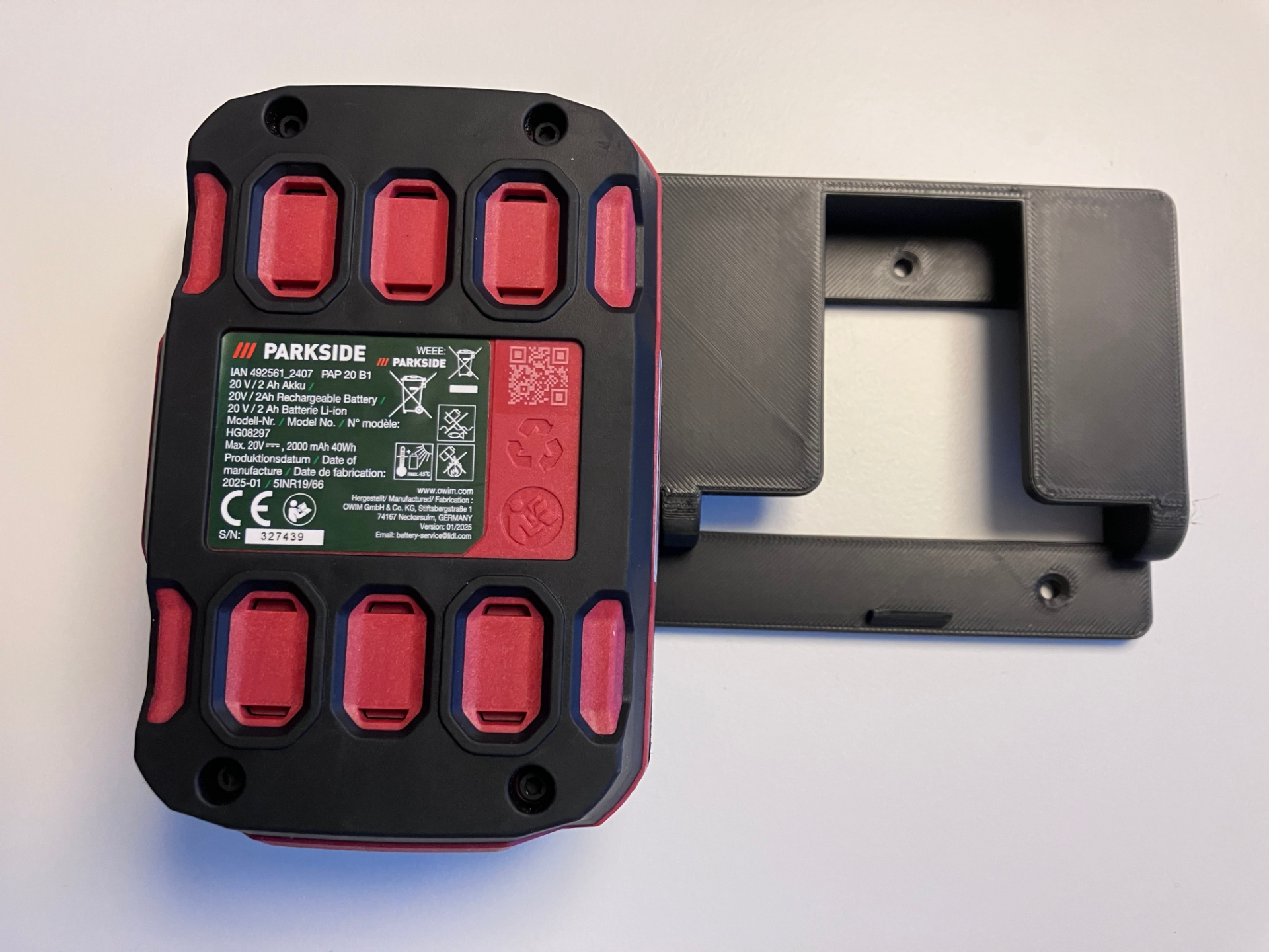 Parkside Akkuhalterung/Halter für 20V Akkus