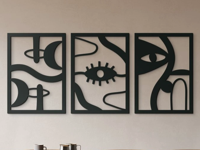 Eyes and Shapes 3D Wall Art