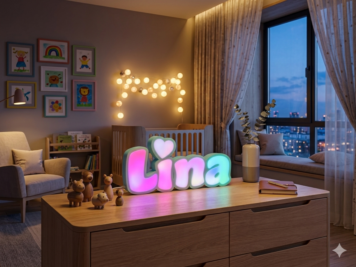 LED Namenlampe Lina zweites Design