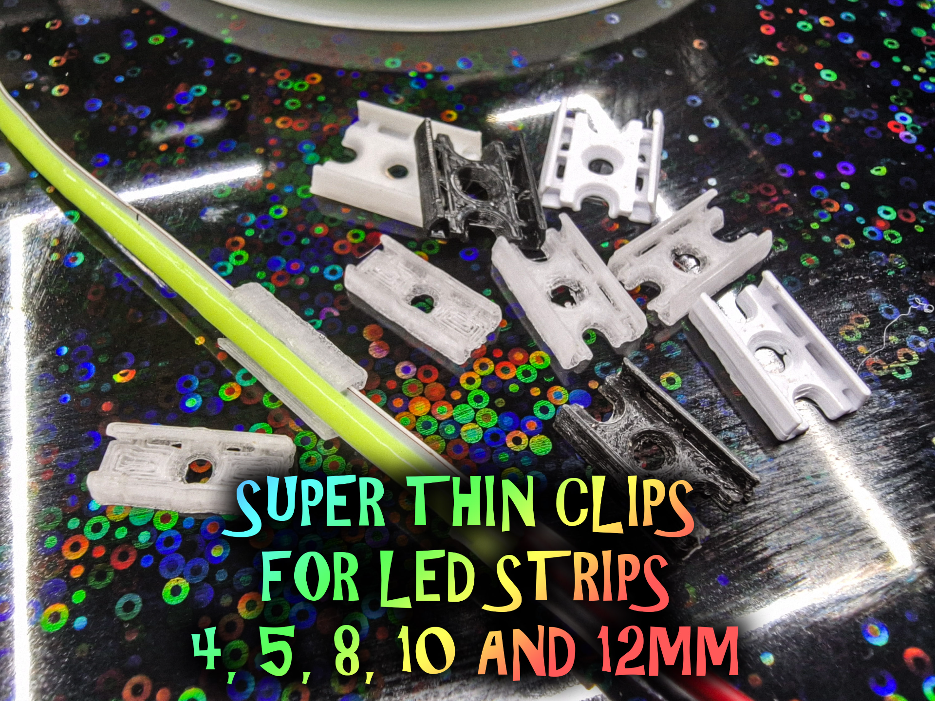Clip LED Strip SUPER THIN for 4, 5, 8, 10 and 12mm