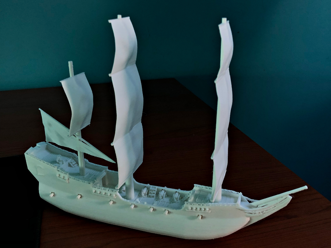 Historic Pirate Galleon Ship with Sails