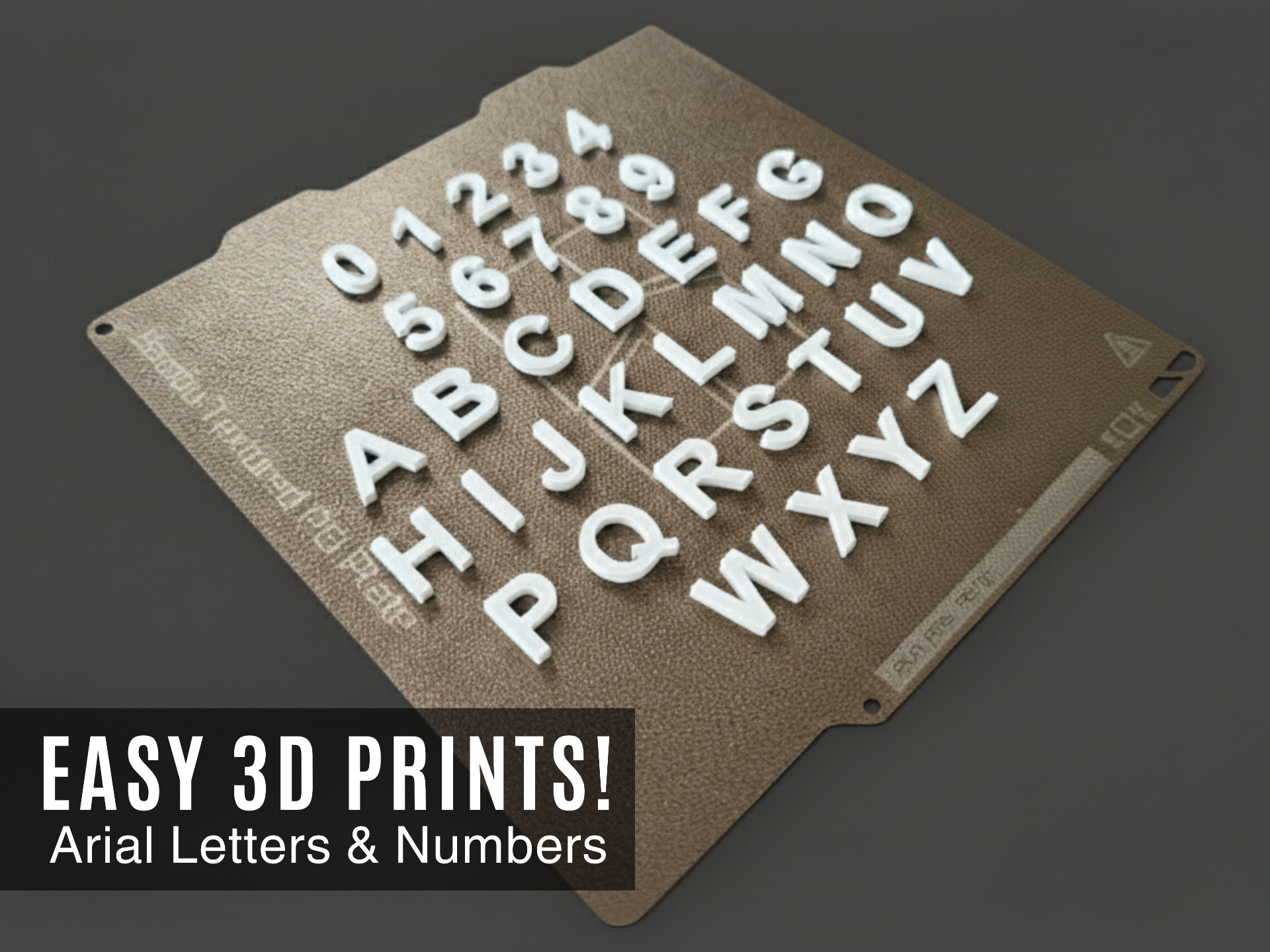 Alphabet Letters & Numbers (Extended Set) - Arial