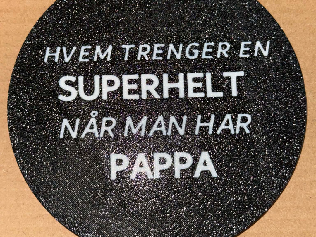 Glass Coaster "Superhero dad